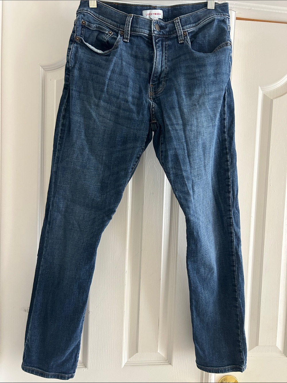 Lucky Brand Men's Slim Straight Jeans in Dark Blue Wash